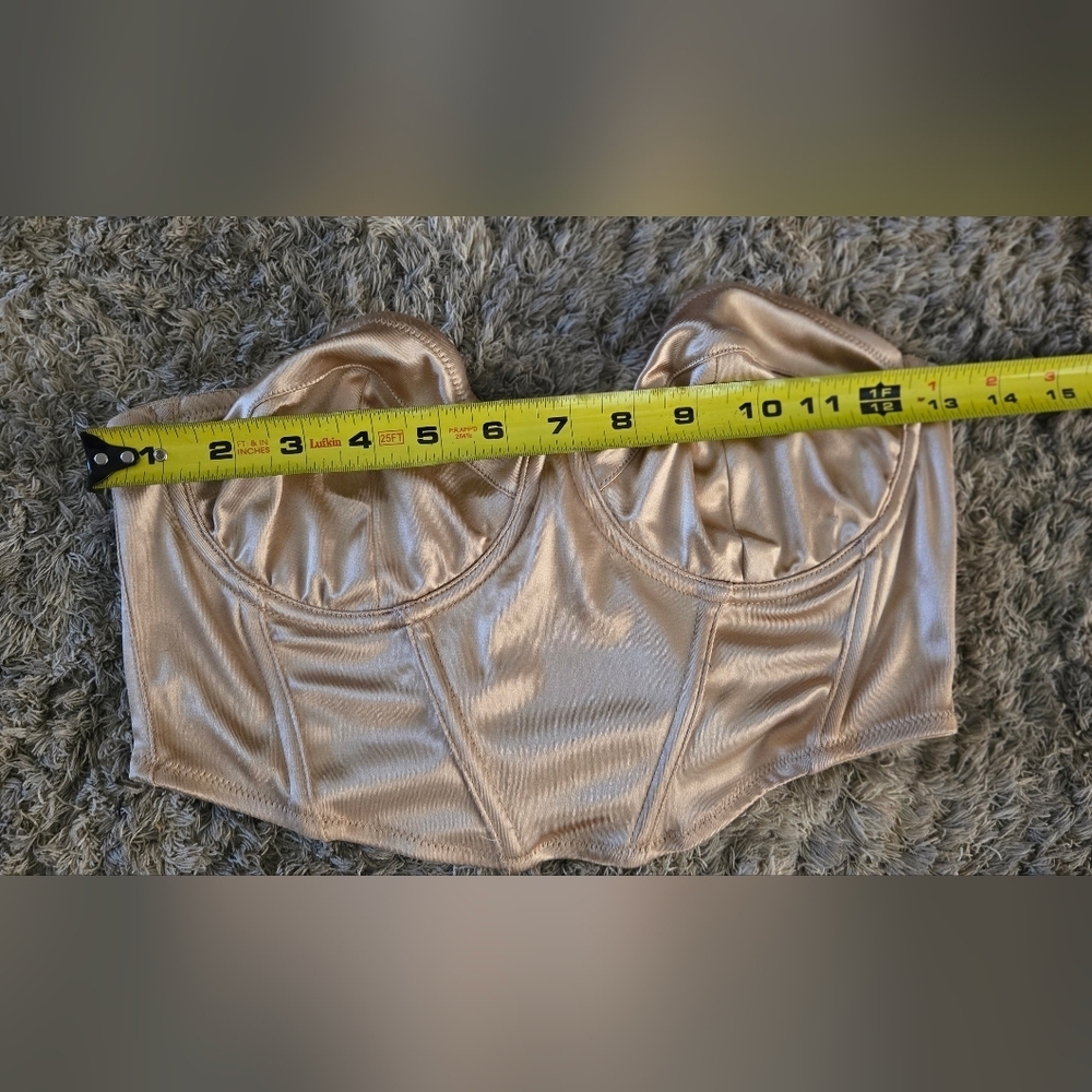 FOREVER 21 Champagne Strapless Corset Top - Picture 7 of 8